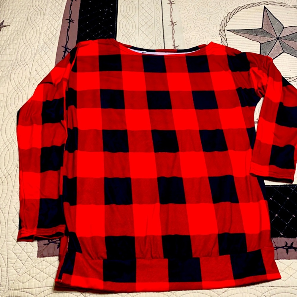 Large Plaid blouse